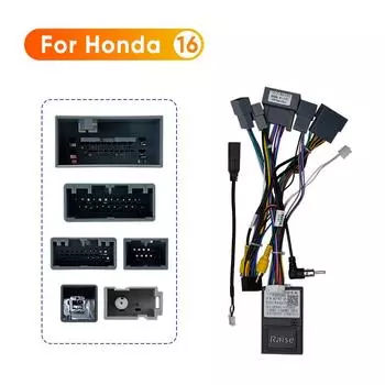 Кабель питания Ainavi 16PIN для автомобильного мультимедийного проигрывателя Android Honda Civic CRV XRV, жгут проводов питания с CANbus