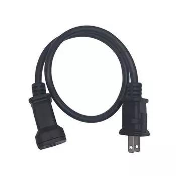 Кабель питания американского типа с разъемами «папа-мама» и водонепроницаемым колпачком, удлинительный кабель из ПВХ, легкий кабель питания длиной 1 м/3,3 фута