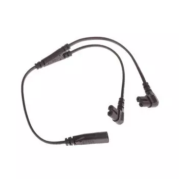 Кабель питания IEC 320 C8 Male to Dual C7 Right Angle Female Y Split, 2-контактный шнур Figure 8 Male to 2 Female
