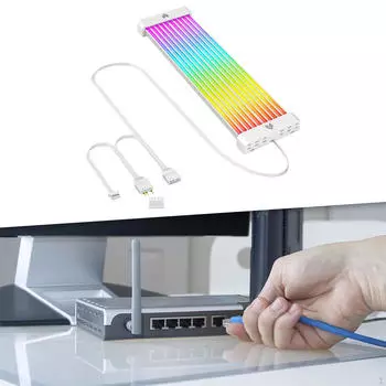 Кабель питания материнской платы ARGB Магнитное крепление Гибкая светодиодная лента 24P 3x8P