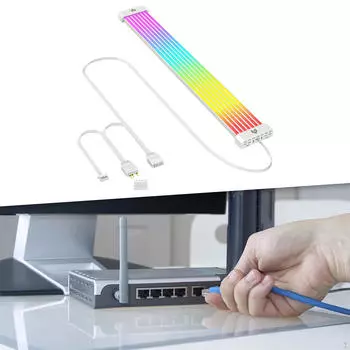 Кабель питания материнской платы ARGB Магнитное крепление Гибкая светодиодная лента 8P Dual 8P