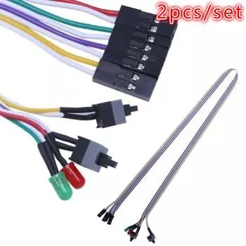 Кабель питания материнской платы ATX PC Compute 2, включение/выключение, сброс, светодиодный индикатор 1pcs