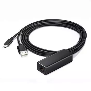 Кабель питания Micro USB к сетевому адаптеру Ethernet RJ45 для Fire TV Stick