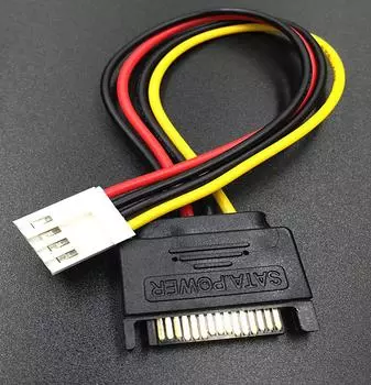 Кабель питания SATA: Адаптер 4PIN на 15PIN 20CM