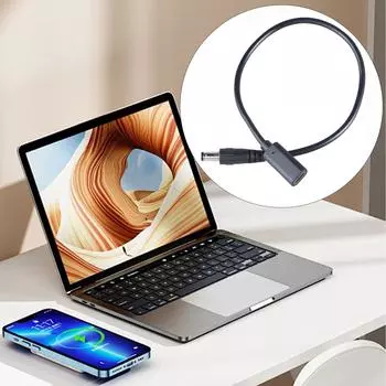 Кабель питания USB C до 5,5x2,5 мм, разъемы «мама-папа», шнур-переходник для ноутбуков, мониторов, маршрутизаторов, поддерживает ток до 3 А. 15V