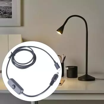 Кабель питания USB C Male to 5.5x2.1mm Кабель с кнопкой вкл./выкл. USB C to DC5.5x2.1mm Кабель для зарядки светодиодных ламп и электроники