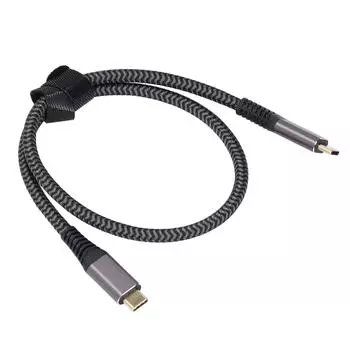 Кабель питания USB C — USB C, передача данных 20 Гбит/с, быстрая зарядка 240 Вт, разрешение 4K 60 Гц, USB 3.2 Gen 50cm / 19.69in