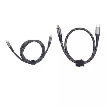 Кабель питания USB C - USB C Передача данных 20 Гбит/с Быстрая зарядка 240 Вт Разрешение 4K 60 Гц USB 3.2 Gen 2x2 0.5m / 1.64ft