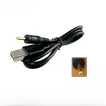 Кабель питания USB-DC 2.5x0.7 для Bluetooth-аудио, 70 см, покрытая медью сталь, маленькая круглая головка. 0.7m copper clad steel