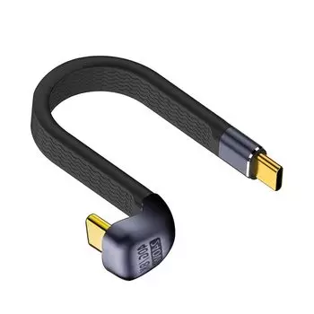 Кабель Poyiccot USB C 40 Гбит/с, тип U, кабель Type-C U-образной формы 240 Вт, кабель USB C «папа-папа», адаптер быстрой зарядки PD 3.1 U-образной формы для зарядки на 180 градусов