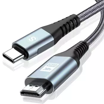 Кабель-преобразователь USB Type C в HDMI 1 м sweguard Видео UHD Однонаправленная передача данных Кабель USB C в HDMI Совместим с Thunderbolt с Pro Max Galaxy