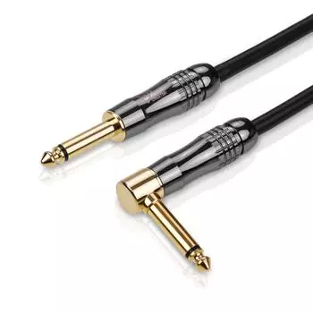 Кабель проигрывателя IVU Creator, 5 м / 16,4 фута, студийный кабель для музыкальных инструментов, прямой вправо 3m чёрный