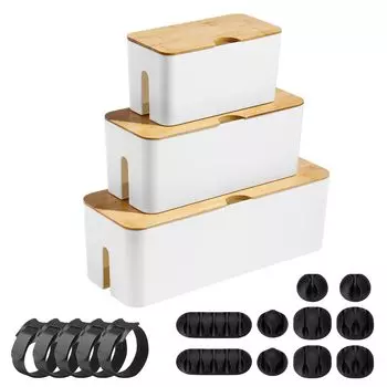 Кабель Провод Скрытый сетевой кран Скрытая розетка Хранение шнура Легко для провода Включает 10 зажимов для шнура и 5 стягивающих лент Набор из коробки, коробки, кейса, коробки,