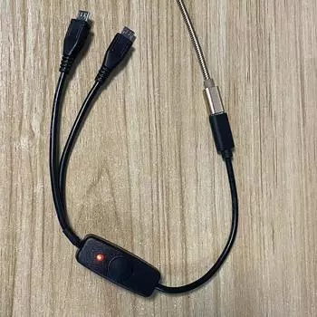 Кабель-разветвитель Type C Female to Dual Micro USB Male для зарядки телефонов и планшетов, только 5 В