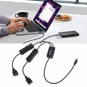 Кабель с переключателями Кабель передачи данных OTG для быстрой зарядки, передачи данных, жестких дисков, концентраторов, смартфонов и планшетов