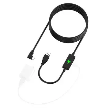Кабель SHEAWA Link для Meta Quest 4 Quest Pro Link, совместимый с 5-метровым USB-кабелем мощностью 18 Вт, с портом для зарядки и высокоскоростной передачей данных 5 Гбит/с, подключение к ПК