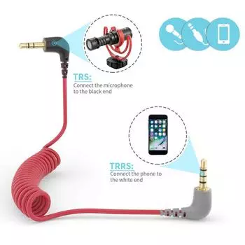 Кабель-шнур C# 3,5 мм для микрофона и TRRS для RODE Videomic Pro+/VideoMic GO