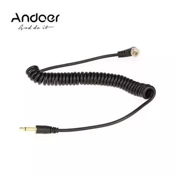 Кабель синхронизации вспышки 3,5 мм, шнур с винтовым фиксатором к ПК со вспышкой типа «папа» для Canon Nikon PIXE