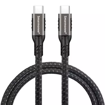 Кабель Smarmonee 100W Type C to USB для быстрой передачи данных, совместимый с несколькими PQ066 USB-C и USB-C [0,2 м/0,5 м/1 м/1,5 м/2 м/3 м] Кабель 3.2, 20 Гбит/с, 4K@60 Гц, 5 А,