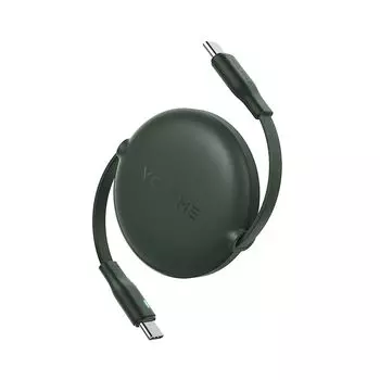 Кабель типа C VOLTME Скручивающийся, двухпроводной, 1 м, USB-C до 60 Вт, быстрая зарядка PD3.0 Со светодиодной подсветкой Передача данных по USB Type C 480 Мбит/с Не спутывается