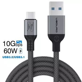 Кабель UGOURD USB 3.2 3.1 Gen2 10 Гбит/с USB-A - Type C Кабель передачи данных USB-C 60 Вт Кабель для быстрой зарядки для USB HUB SSD Box CHINA&0.2m