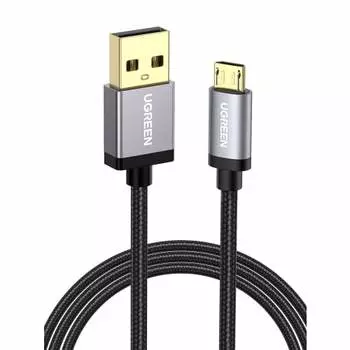 Кабель UGREEN Micro USB для работы из дома с быстрой зарядкой USB Android High Speed ??Передача данных Нейлоновый оплетенный Micro USB-кабель, совместимый с Xperia PS4 Galaxy C