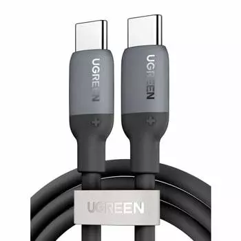 Кабель UGREEN USB C мощностью 60 Вт для быстрой зарядки, совместимый с PD, гибкий силиконовый кабель USBC, совместимый с устройствами типа C, такими как iPhone 16, MacBook Pro