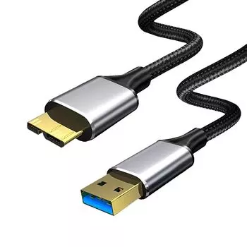 Кабель USB3.0 для жесткого диска Micro B, высокоскоростной кабель передачи данных 5 Гбит/с, прочный внешний жесткий диск/SSD, цифровая камера, Samsung Galaxy S5, Galaxy Note