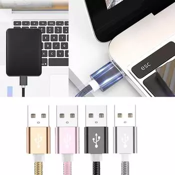 Кабель USB 2.0 для быстрой зарядки, скорость передачи данных 480 Мбит/с, USB 2.0 «папа-папа» для ноутбуков с жестким диском USB h Drive Reader 100 чёрный