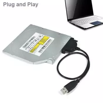 Кабель Usb 2.0 Sata Кабель привода CD/DVD-Rom Оптический драйвер Адаптер Кабель для ПК Ноутбука