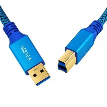 Кабель USB 3.0 для принтера A Male B Male Printer HDD-BOX CD-ROM Кабель USB3.0 для передачи данных A To B Male USB 3.0 Кабель для печати USB3 0,3–5 м 0.3M