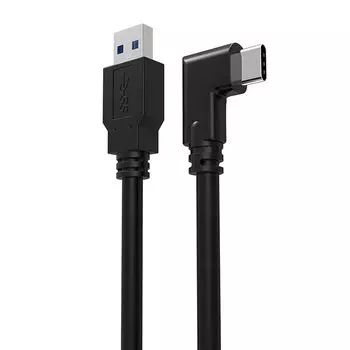 Кабель USB 3.0 Type C L-образной формы 5 м LpoieJun [ 3.2 (Ген1) Совместимость со стандартами USB-C и USB-A. Скорость передачи данных 5 Гбит/с. Быстрая зарядка 3 А.