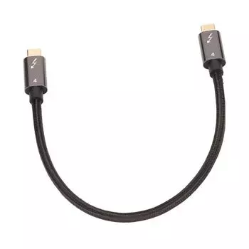 Кабель USB 4.0 8K HD 40 Гбит/с PD 100 Вт Type C на Type C Кабель для быстрой зарядки для телефона, ноутбука, планшета 30cm/11.8in