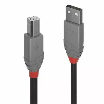 Кабель USB A — USB B LINDY 36672 Черный, 1 м