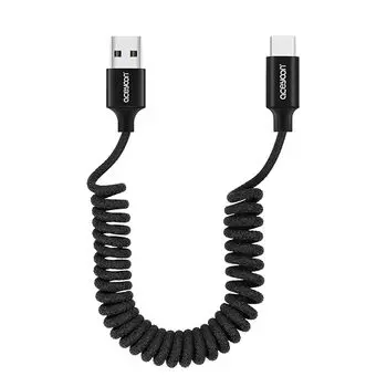 Кабель USB C aceyoon, тонкий спиральный, удлинитель, тип 100 Вт, быстрая зарядка A — рекомендуется для растяжки до 1 м, тип C, высокоскоростная передача данных 480 Мбит/с