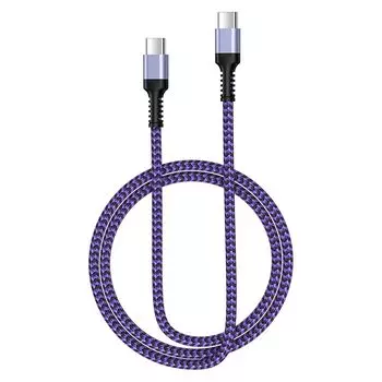 Кабель USB-C Bioonis, оригинальный, 0,9 м, PD30W/3A, тип C, быстрая зарядка, нейлоновый, вязанный, кабель для зарядки iPhone 16, тип C, предотвращение отключения, передача данных