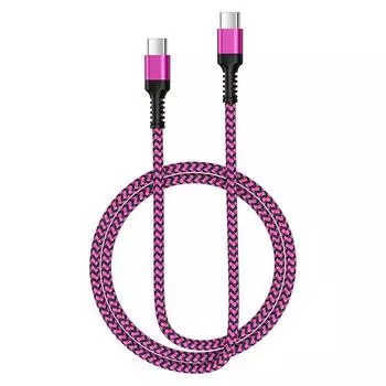 Кабель USB-C Bioonis Оригинальный кабель для зарядки iPhone 0,9 м PD30W/3A Type C для быстрой зарядки, нейлоновый вязаный кабель для зарядки iPhone 16 Type C Отключение