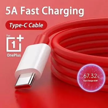 Кабель USB C для быстрой зарядки 65 Вт, 5 А для OnePlus 9 9R N10 CE Warp Charge 10 Pro 9RT 8 7Pro 7t 7 T 6t, кабель Supervooc Type C 1M