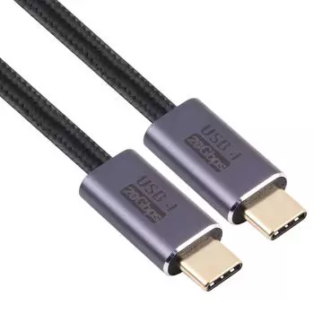 Кабель USB C для передачи данных, 20 Гбит/с, быстрая передача данных, 100 Вт, быстрая зарядка PD, видеовыход 4K, нейлоновый плетеный шнур, 0,5 м