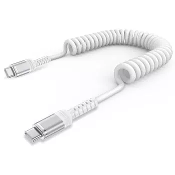 Кабель USB C короткий 20 Вт быстрая зарядка 1,2 м тип катушки тип c Расширение и сжатие Высокая прочность c к зарядному шнуру Предотвращение отсоединения