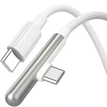 Кабель USB C мощностью 240 Вт, 3 м, Г-образный, тип C, сверхбыстрая зарядка через USB-C и передача данных, совместим с iPhone 15, 16, MacBook, iPad Pro, Air 5, 10-го класса