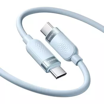 Кабель USB C toocki 2M 60W силиконовый кабель синий PD/QC кабель быстрой зарядки типа C Не спутывается Предотвращение отключения зарядного кабеля В комплекте с кабелем