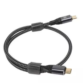 Кабель USB C - USB C PD240W Интерфейс USB2.0 Тип C 480 Мбит/с USB C Male - C Male Двусторонний Данные 50cm / 19.7in