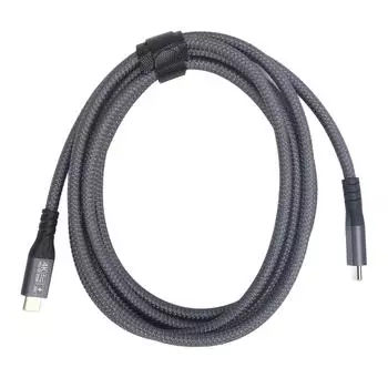 Кабель USB C - USB C с поддержкой передачи данных 20 Гбит/с, быстрой зарядки 240 Вт, видеовыхода 4K 60 Гц, USB C 3.2 5cm / 19.69in