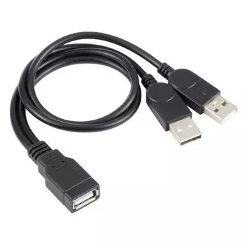 Кабель USB Female to 2 USB Male, длина: Около 30 см