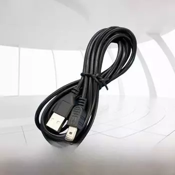Кабель USB-Mini USB для передачи данных и зарядки для MP3, мобильных устройств, жестких дисков с 5-контактным T-портом 35CM 4-core data cable чёрный