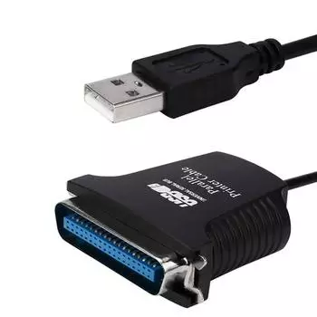 Кабель USB-параллельный принтер, 36-контактный USB-порт адаптер кабель-адаптер свинец чёрный