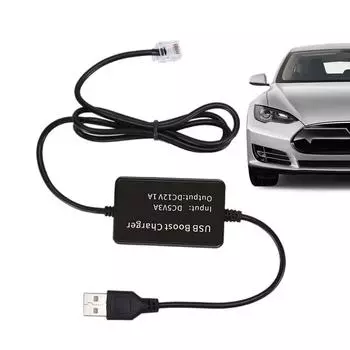 Кабель USB-Rj11 с разъемом USB-Rj11/DC 3.5, кабель питания для радар-детектора, утолщенный разъем USB, подключение к автомобильному зарядному устройству, подходит для большинства радаров
