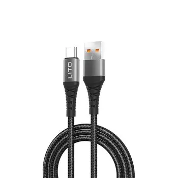 Кабель USB типа C CAVOKAS (USB-A 3.0) Совместимость с Type C PD, быстрая зарядка, передача данных, нейлоновое вязание, высокая прочность, предотвращение отключения