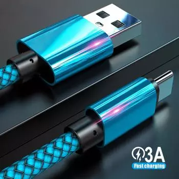 Кабель USB типа C для быстрой зарядки Кабели USB C Кабель для передачи данных Зарядное устройство для Oneplus 8T 10R Samsung S9 Note9 Huawei P20Pro Xiaomi11 12 13 Redmi Note10 POCO X4 M5 1m For Type-C чёрный